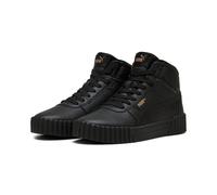Sneaker PUMA "CARINA 3.0 MID", Damen, Gr. 40, schwarz (puma schwarz, puma gold), Schuhe (89374041-40) puma schwarz, puma gold