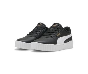 Sneaker PUMA "Carina 3.0 Sneakers Mädchen", Damen, Gr. 34, schwarz-weiß (schwarz, weiß gold), Obermaterial: Textil, Synthetik; Futter: Textil; Innensohle: Textil; Laufsohle: Gummi, Schuhe Sneaker (153