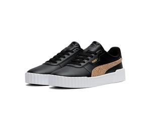 Sneaker PUMA "CARINA 3.0 TOPCAT", Damen, Gr. 36, puma schwarz, toasted almond, Synthetik, Schuhe Sneaker, sportlicher Stil, mit Schnürung, Innenmaterial aus Textil (58106235-36) puma schwarz, toasted