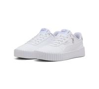 Sneaker PUMA "CARINA 30 CHARM JR", Mädchen, Gr. 38,5, puma weiß, puma silber, Synthetik, Schuhe Sneaker (74285259-38,5) puma weiß, puma silber