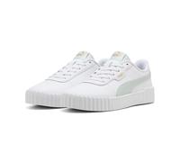 Sneaker PUMA "CARINA 30", Damen, Gr. 39, weiß (puma weiß, crme de mint), Leder, unifarben, Schuhe Sneaker, für sportliche Looks, aus Leder, mit weichem Textilfutter (89667817-39) puma weiß, crme de mi