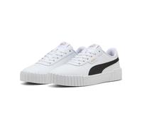 PUMA Damen Carina 3.0 Sneaker, White Black Gold, 40 EU
