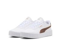 Sneaker PUMA "CARINA 30 FELINE", Damen, Gr. 38,5, puma weiß, soft taupe, Synthetik, unifarben, Schuhe Sneaker (54016627-38,5) puma weiß, soft taupe