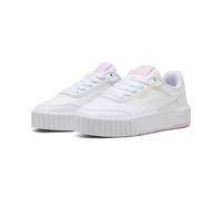 Sneaker PUMA "Carina Mia Holo 2.0 Sneakers Mädchen", Damen, Gr. 37, weiß pearl pink, Obermaterial: Textil, Synthetik; Futter: Textil; Innensohle: Textil; Laufsohle: Gummi, Schuhe Sneaker (22461109-37)