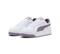 Sneaker PUMA "CARINA STREET", Damen, Gr. 41, puma weiß, plum jam, puma silber, Leder, unifarben, Schuhe Sneaker (54128216-41) puma weiß, plum jam, puma silber