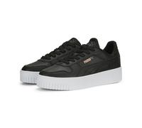 PUMA Damen Carina Street Sneaker, Black Rose Gold White Metallic, 42.5 EU