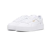 Puma Mädchen Carina Street Jr Sneaker, Puma White Puma White Puma Gold, 37.5 EU