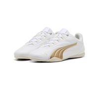 Sneaker PUMA "CATCH SOLEIL DAYINIGHT", Damen, Gr. 41, puma weiß, puma gold, vapor gray, Synthetik, colorblocking, Schuhe Sneaker, Design auf den Spuren des Puma Speedcat (23020546-41) puma weiß, puma