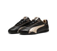 Sneaker PUMA "CATCH SOLEIL METALLIC WHISPER", Damen, Gr. 42,5, puma schwarz, puma gold, unifarben, Schuhe Sneaker, Design auf den Spuren des Puma Speedcat (91720145-42,5) puma schwarz, puma gold