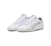 Sneaker PUMA "CATCH SOLEIL METALLIC WHISPER", Herren, Gr. 40, puma weiß, puma silber, Synthetik, unifarben, Schuhe Sneaker, für sportlichen Look, mit Gummi-Laufsohle, mit Schnürung (27242404-40) puma