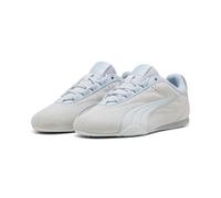 Sneaker PUMA "CATCH SOLEIL SD", Damen, Gr. 38, weiß (silber mist, lucite), Leder, Schuhe Sneaker, für Alltag, mit Lederobermaterial, sportlicher Stil, mit Schnürung (95410500-38) silber mist, lucite