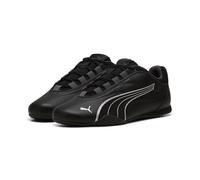 Sneaker PUMA "Catch Soleil Sneakers Damen", Damen, Gr. 39, schwarz (schwarz silber metallic gray), Obermaterial: Textil, Synthetik; Futter: Textil; Innensohle: Textil; Laufsohle: Gummi, Schuhe Sneaker