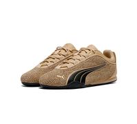 Sneaker PUMA "CATCH SOLEIL TOPCAT", Damen, Gr. 40, toasted almond, puma schwarz, puma gold, Leder, Schuhe Sneaker, Design auf den Spuren des Puma Speedcat (17102660-40) toasted almond, puma schwarz, p