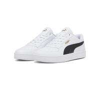 Sneaker PUMA "CAVEN 2.0", Damen, Gr. 43, puma weiß, puma schwarz, gold, Synthetik, unifarben, Schuhe Sneaker, mit Schnürung, mit Gummilaufsohle, niedrige Schuhhöhe (24441760-43) puma weiß, puma schwar