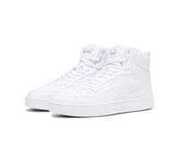 Sneaker PUMA "Caven 2.0 Mid Sneakers Erwachsene", Damen, Gr. 41, weiß (weiß silber metallic), Obermaterial: Textil, Synthetik; Futter: Textil; Innensohle: Textil; Laufsohle: Gummi, Schuhe Sneaker (198