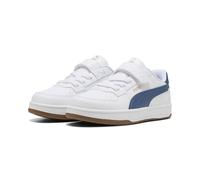 Sneaker PUMA "Caven 2.0 Sneakers Jugendliche", Kinder, Gr. 29, weiß (weiß schwarz indigo gum blau beige), Obermaterial: Textil, Synthetik, Leder; Futter: Textil; Innensohle: Textil; Laufsohle: Gummi, 