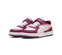 Sneaker PUMA "CAVEN III BLOCK AC+ PS", Mädchen, Gr. 34, fuchsia glow, powder pink, puma weiß, Synthetik, geblümt, Schuhe Sneaker, mit sportlichem Stil, mit weichem Fußbett, mit Klettverschluss (734780