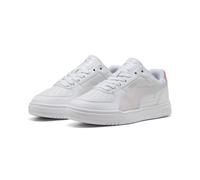 Sneaker PUMA "Caven III Holo 2.0 Sneakers Mädchen", Jungen, Gr. 38, weiß (weiß rosy outlook silber pink metallic), Obermaterial: Textil, Synthetik. Futter: Textil. Innensohle: Keine Angabe. Laufsohle: