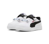 Sneaker PUMA "CAVEN III RACING CREW AC PS", Mädchen, Gr. 31, schwarz-weiß (puma weiß, puma schwarz, chambray blau), Synthetik, Schuhe Sneaker (74453163-31) puma weiß, puma schwarz, chambray blau