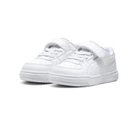 Sneaker PUMA "Caven III Sneakers Kinder", Damen, Gr. 26, weiß silber metallic, Obermaterial: Textil, Synthetik. Futter: Textil. Innensohle: Textil, Keine Angabe. Laufsohle: Gummi, Schuhe Sneaker (1632