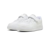 Sneaker PUMA "Caven III Sneakers Kinder", Mädchen, Gr. 34, weiß silber metallic, Obermaterial: Synthetik, Textil; Futter: Textil; Innensohle: Textil, Keine Angabe; Laufsohle: Gummi, Schuhe Sneaker (11