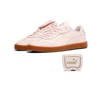 Sneaker PUMA "CLUB AZURA L", Damen, Gr. 42, jasmine flower, gold, Leder, Schuhe Sneaker, für sportlichen Look, aus Leder, mit Gummilaufsohle, mit Schnürung (81429821-42) jasmine flower, gold