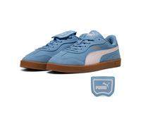 Sneaker PUMA "CLUB AZURA SD", Damen, Gr. 40, blau (zen blau, powder pink), Leder, unifarben, Schuhe Sneaker, für sportlichen Look im Alltag, mit Leder-Obermaterial (22527222-40) zen blau, powder pink