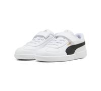Sneaker PUMA "CLUB LT SL AC PS", Mädchen, Gr. 31, schwarz-weiß (puma weiß, puma schwarz, puma gold), Synthetik, Schuhe Sneaker (37059667-31) puma weiß, puma schwarz, puma gold