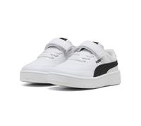 Sneaker PUMA "COURT CLASSIC CLEAN AC+ INF", Damen, Gr. 26, puma weiß, puma schwarz, Synthetik, Schuhe Sneaker (42830603-26) puma weiß, puma schwarz