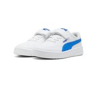 Sneaker PUMA "COURT CLASSIC CLEAN AC PS", Mädchen, Gr. 32, weiß (puma weiß, mountain blau), Schuhe Sneaker, für sportliche Aktivitäten und Streetwear, mit SOFTFOAM+ Dämpfung (29270502-32) puma weiß, m