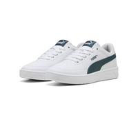 Sneaker PUMA "Court Classic Clean Sneakers Jugendliche", Kinder, Gr. 36, weiß (weiß grün terrain), Obermaterial: Synthetik, Textil; Futter: Textil; Innensohle: Textil; Laufsohle: Gummi, Schuhe Sneaker