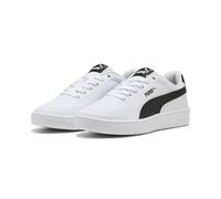 Sneaker PUMA "Court Classic Clean Sneakers Jugendliche", Kinder, Gr. 37,5, schwarz-weiß (weiß schwarz), Obermaterial: Synthetik, Textil; Futter: Textil; Innensohle: Textil; Laufsohle: Gummi, Schuhe Sn