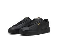 Sneaker PUMA "Court Classico Sneakers Erwachsene", Damen, Gr. 43, schwarz gold, Obermaterial: Synthetik, Textil. Futter: Textil. Innensohle: Textil. Laufsohle: Gummi, Schuhe Sneaker (37852607-43) schw