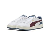 Sneaker PUMA "Court Classico Sneakers Erwachsene", Damen, Gr. 44,5, weiß (weiß ruby shimmer schwarz indigo rot blau), Obermaterial: Synthetik, Textil; Futter: Textil; Innensohle: Textil; Laufsohle: Gu