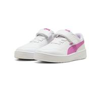 Sneaker PUMA "COURT LALLY AC PS", Mädchen, Gr. 28, pink (puma weiß, mauve pop), Synthetik, unifarben, Schuhe Sneaker, mit Klettverschluss und elastischen Schnürsenkeln (50296966-28) puma weiß, mauve p