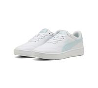 Sneaker PUMA "COURT LALLY JR", Mädchen, Gr. 36, weiß (puma weiß, sea glass), Synthetik, Schuhe Sneaker, für sportliche Aktivitäten und Streetwear, mit Schnürung (64533349-36) puma weiß, sea glass