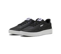 Sneaker PUMA "Court Lally Sneakers Damen", Damen, Gr. 35,5, schwarz-weiß (schwarz, weiß), Obermaterial: Synthetik, Textil. Futter: Textil. Innensohle: Textil. Laufsohle: Gummi, Schuhe Sneaker (6081710