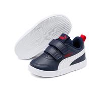 Sneaker PUMA "COURTFLEX V2 V INF", Damen, Gr. 22, bunt (peacoat, high risk rot), Synthetik, unifarben, Schuhe Sneaker, mit Klettverschluss für Kleinkinder (25132438-22) peacoat, high risk rot