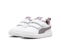 Sneaker PUMA "COURTFLEX V3 DOTTY V INF", Mädchen, Gr. 25, weiß (puma weiß, plum jam, light moss), Synthetik, Schuhe, für Kinder (86287614-25) puma weiß, plum jam, light moss