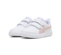 Sneaker PUMA "COURTFLEX V3 GLITZ V PS", Mädchen, Gr. 30, puma weiß, misty pink, Synthetik, Schuhe Sneaker (68981164-30) puma weiß, misty pink