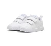 Puma Unisex-Kinder Sneaker Courtflex V3 V Inf Klettverschluss Weiß/Silber Gr. 27