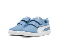 Sneaker PUMA "COURTFLEX V3 V PS", Mädchen, Gr. 28, blau (zen blau, puma weiß), Synthetik, Schuhe Sneaker, für vielseitige Aktivitäten, mit Textil-Innenfutter (81272835-28) zen blau, puma weiß