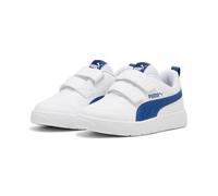 Sneaker PUMA "COURTFLEX V3 V PS", Damen, Gr. 35, puma weiß, clyde royal, Synthetik, Schuhe Sneaker, mit sportlichem Design, mit Klettverschluss (33250829-35) puma weiß, clyde royal
