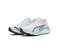 Sneaker PUMA "Electrify NITRO™ 4 Laufschuhe Jugendliche", Kinder, Gr. 36, weiß (weiß mint melt speed blau grün), Obermaterial: Textil, Synthetik; Futter: Textil; Innensohle: Textil; Laufsohle: Gummi, 