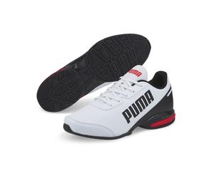 Sneaker PUMA "EQUATE SL", Damen, Gr. 42,5, puma weiß, puma schwarz, high risk rot, Synthetik, Schuhe Sneaker, herausnehmbare Innensohle, SOFTFOAM+ Dämpfungstechnologie (74040546-42,5) puma weiß, puma