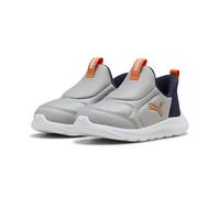 Sneaker PUMA "Fun Racer 2 SLIPTECH™ Schuhe Kinder", Kinder, Gr. 26, gray echo vermillion navy orange blau, Obermaterial: Textil, Synthetik; Futter: Textil; Innensohle: Textil; Laufsohle: Synthetik, Sc