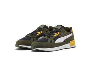 Sneaker PUMA "Graviton Pro Sneakers Erwachsene", Damen, Gr. 39, weiß (schwarz, weiß schwarz olive grün), Obermaterial: Textil, Synthetik, Kuhleder; Futter: Textil; Innensohle: Textil; Laufsohle: Gummi