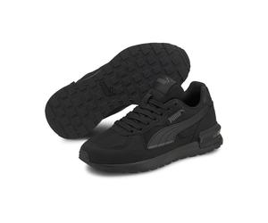Sneaker PUMA "Graviton Sneakers Jugendliche", Damen, Gr. 37, schwarz (schwarz schwarz shadow gray), Obermaterial: Textil, Synthetik; Futter: Textil; Innensohle: Textil; Laufsohle: Gummi, Schuhe Sneake