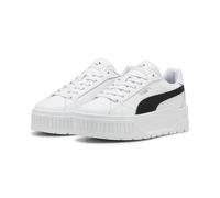Sneaker PUMA "Karmen II Sneakers Mädchen", Jungen, Gr. 36, schwarz-weiß (weiß schwarz silber metallic), Obermaterial: Textil, Synthetik, Kuhleder. Futter: Textil. Innensohle: Textil. Laufsohle: Gummi,