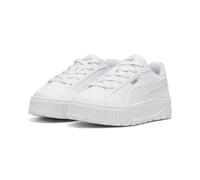 Sneaker PUMA "Karmen II Sneakers Mädchen", Mädchen, Gr. 31.5, weiß (weiß silber metallic), Obermaterial: Textil, Synthetik. Futter: Textil. Innensohle: Textil. Laufsohle: Gummi, Schuhe Sneaker (309246